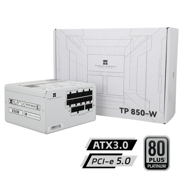 Thermalright 850W TP850 White 白色 PCIE 5.0 ATX 3.0 80Plus Platinum Full Modular Power Supply