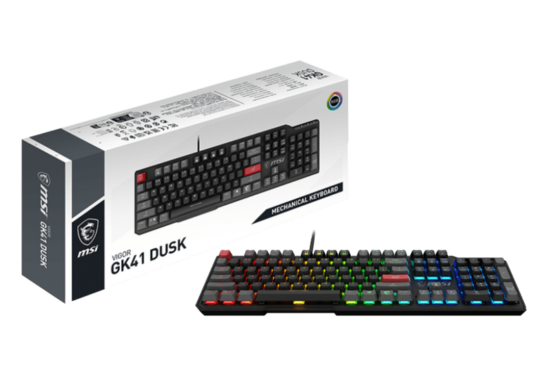 MSI VIGOR GK41 DUSK 電競遊戲鍵盤 (Kailh Red 機械軸)