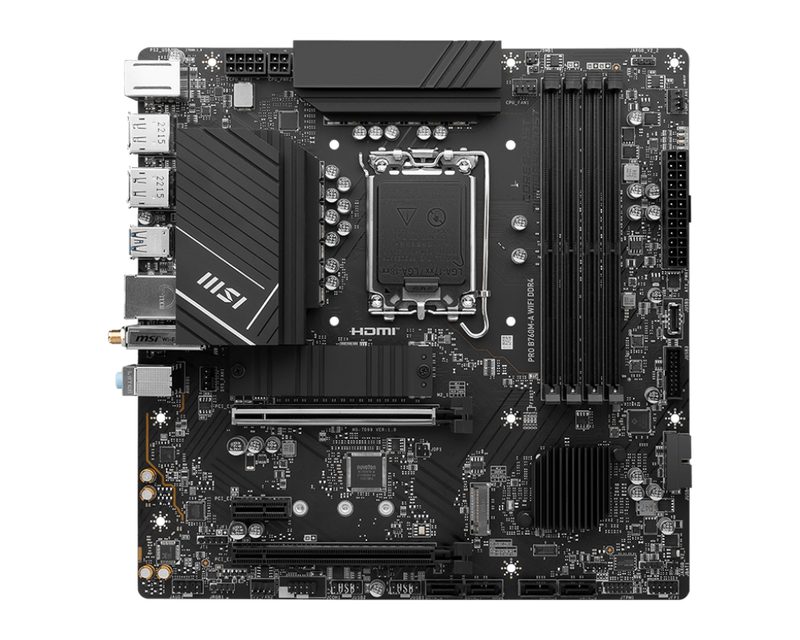 MSI PRO B760M-A WIFI DDR4,LGA 1700 mATX Motherboard