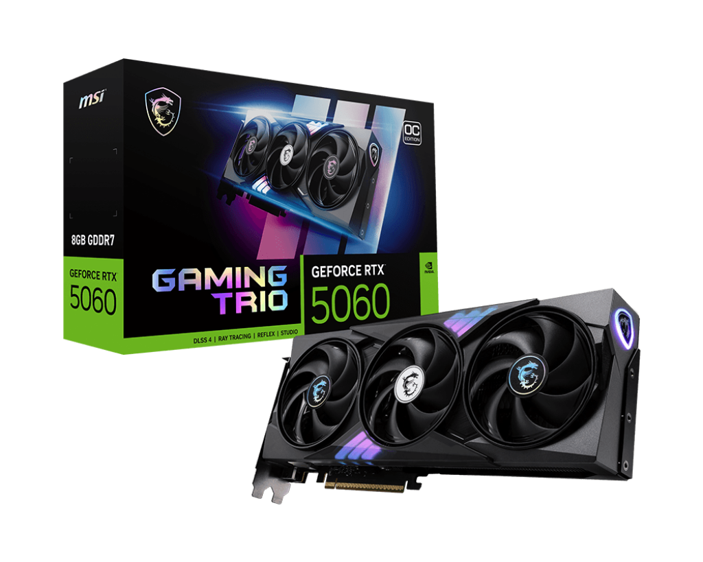 MSI GeForce Series RTX 5060 GAMING TRIO OC 8GB GDDR7 (DI-N5060L8)