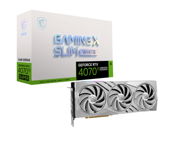 MSI GeForce RTX 4070 Ti Super GAMING X SLIM White 16GB GDDR6X (DI-N407MM1)