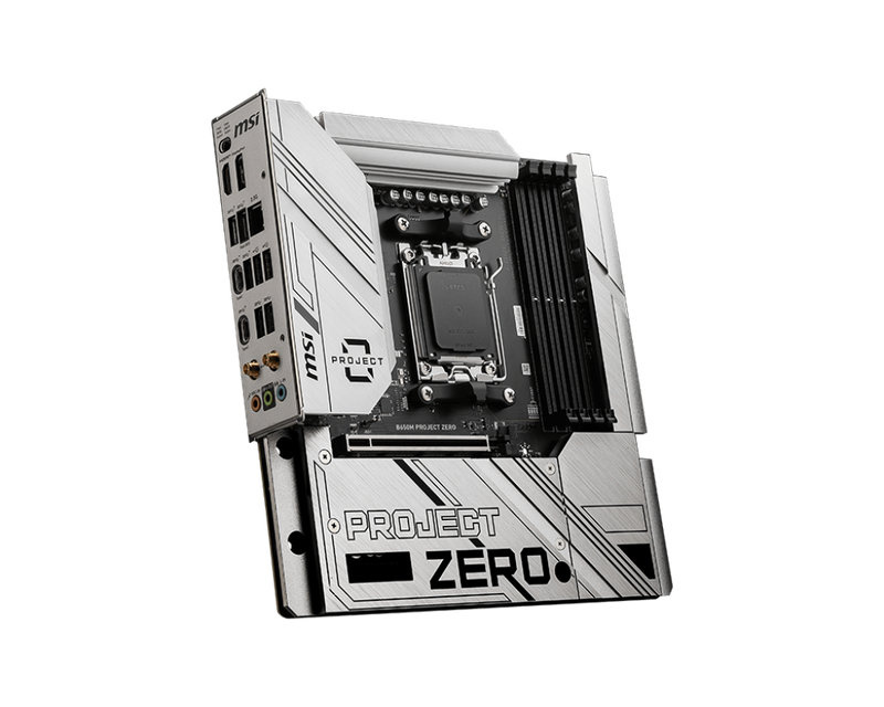 MSI B650M PROJECT ZERO DDR5,Socket AM5 mATX Motherboard 背插式主機板
