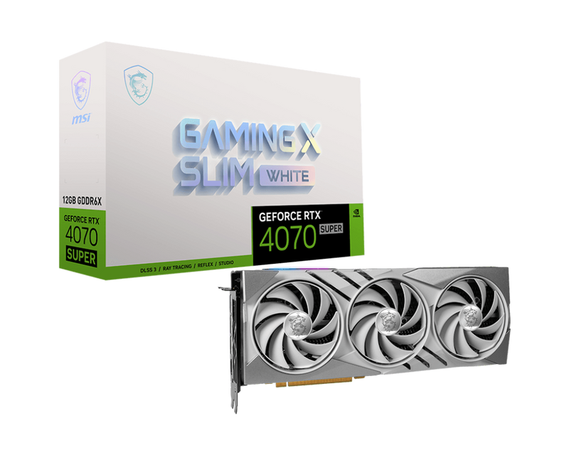 MSI GeForce RTX 4070 Super GAMING X SLIM WHITE 12GB GDDR6X (DI-N407SH1)