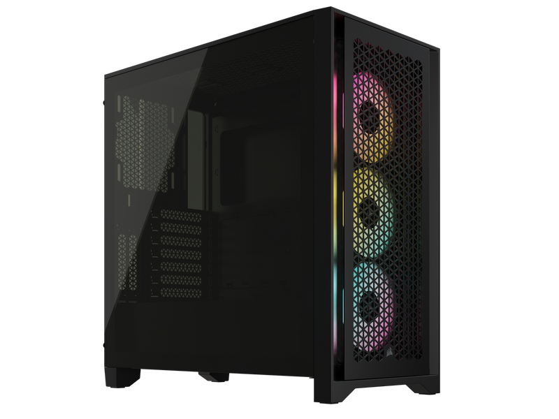 CORSAIR iCUE 4000D RGB AIRFLOW Mid-Tower Case Black with 3x AF120 RGB ELITE Fans (CC-9011240-WW)