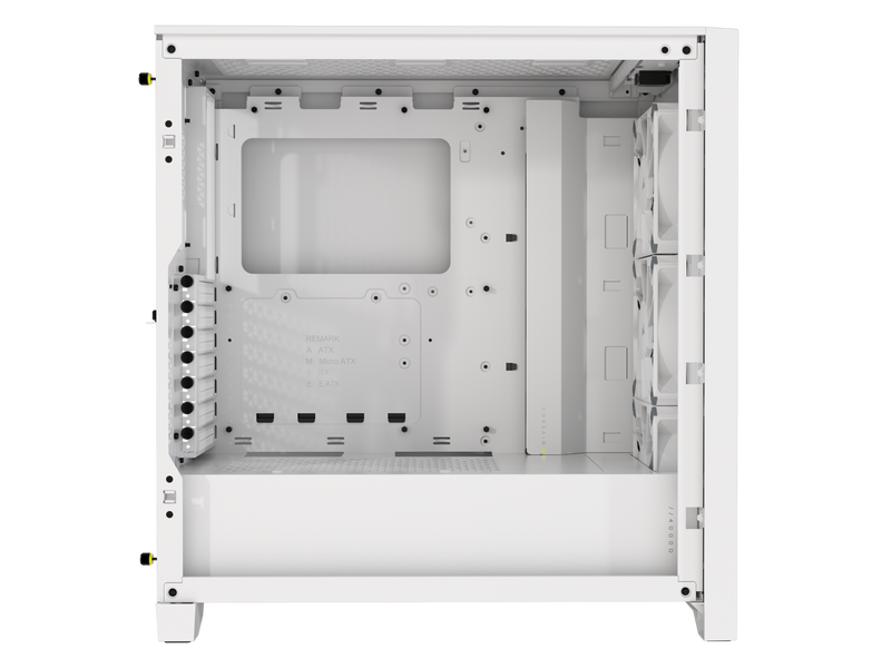 CORSAIR iCUE 4000D RGB AIRFLOW Mid-Tower Case White with 3x AF120 RGB ELITE Fans (CC-9011241-WW)