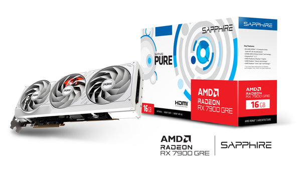 SAPPhIRE PURE AMD Radeon RX 7900 GRE 16GB GDDR6 RX7900GRE-PURE-16GD6OC