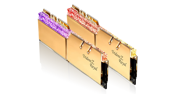 G.SKILL 16GB Kit (2x8GB) Trident Z Royal Gold F4-3600C18D-16GTRG RGB DDR4 3600MHz Memory