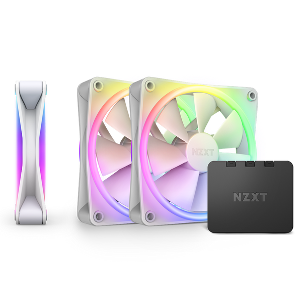 NZXT F120 RGB DUO Triple Pack WHITE 白色 3xFan Kit with RGB Controller 三風扇組合附控制器 12cm Case Fan RF-D12TF-W1