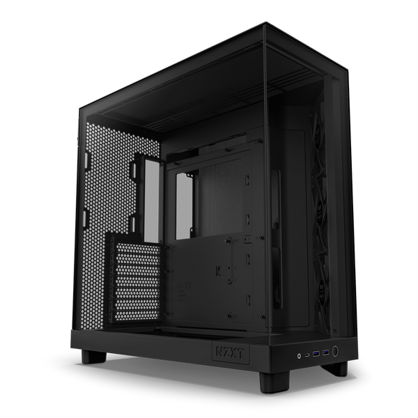 NZXT H6 Flow Compact Dual-Chamber Mid-Tower Airflow Case (Matte Black) CC-H61FB-01