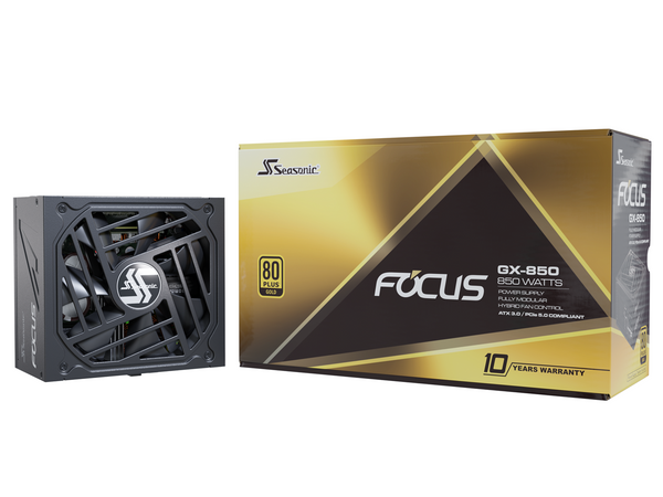 Seasonic 850W Focus GX-850 ATX3.0 80Plus Gold Full Modular Power Supply - SSR-850FX3(G)