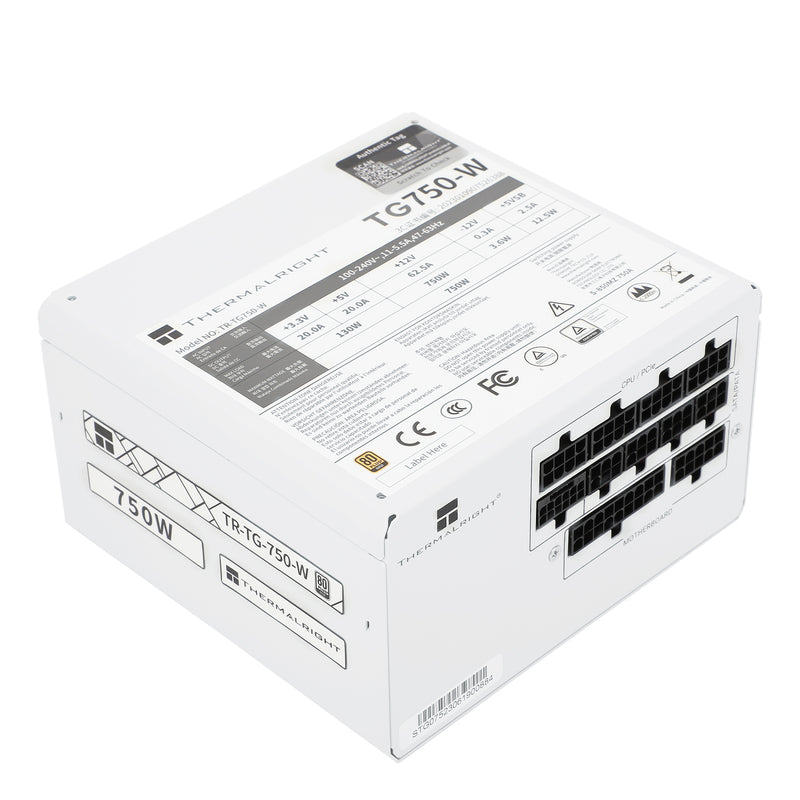 Thermalright 750W TG750 White 白色 PCIE 5.0 ATX 3.0 80Plus Gold Full Modular Power Supply (TR-TG750-W)