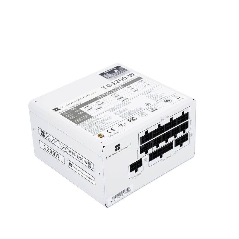 Thermalright 1200W TG1200 White 白色 PCIE 5.0 ATX 3.0 80Plus Gold Full Modular Power Supply