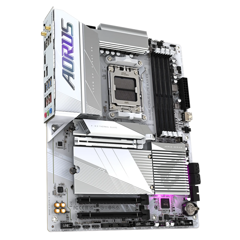 GIGABYTE B650E AORUS ELITE X AX ICE DDR5,Socket AM5 ATX Motherboard 白色主機板