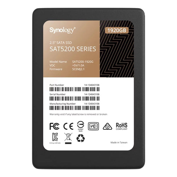 Synology 3.84TB SAT5200-3840G 2.5" SATA 6Gb/s SSD