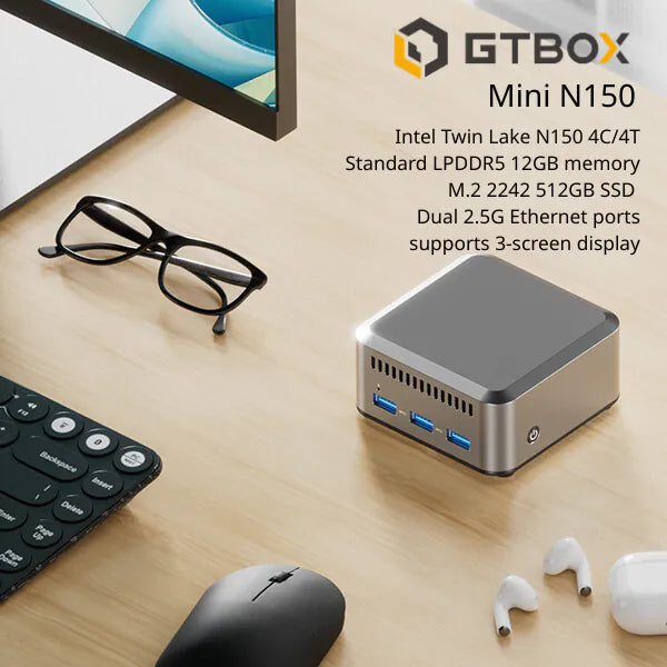 GTBOX MINI N150 CS-GTMIN15 Pocket Size Mini PC (Intel N150