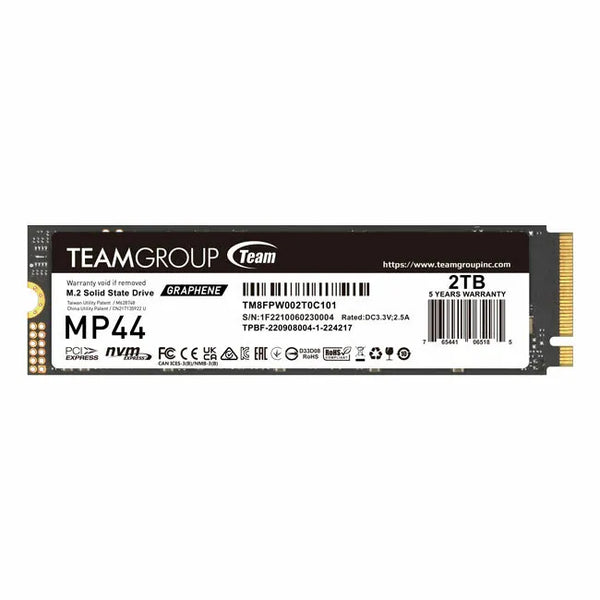 TEAMGROUP 2TB MP44 TM8FPW002T0C101 M.2 2280 PCIe Gen4 x4 SSD HD-MP442TB