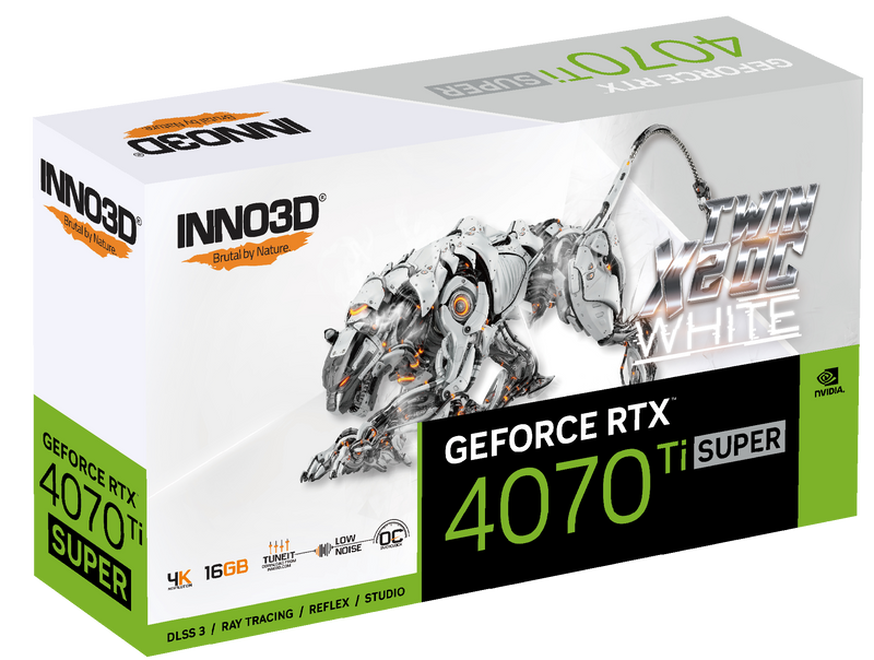 INNO3D GeForce RTX 4070 Ti Super TWIN X2 OC White 16GB GDDR6X