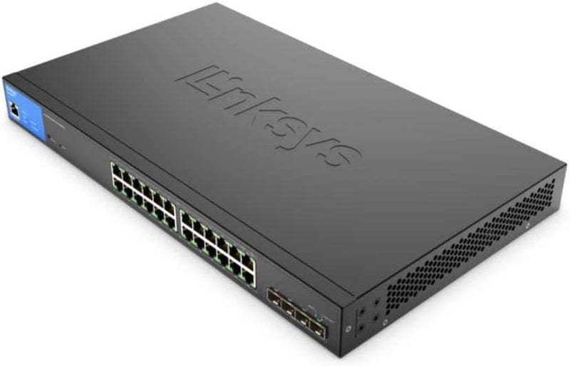 Linksys LGS328MPC-EU 24-Port Managed Gigabit PoE+ Switch with 4 x 10G SFP+ Uplinks 410W TAA Compliant (5 year)