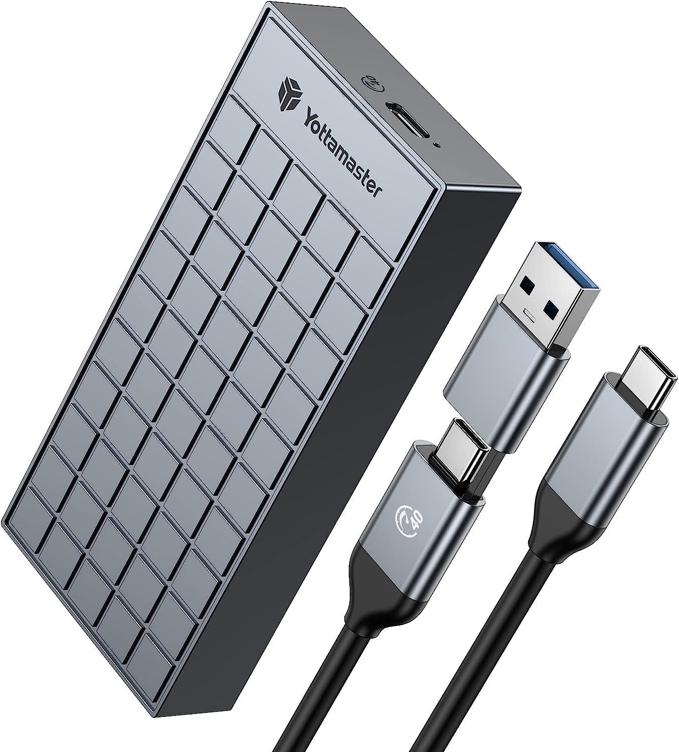 Yottamaster 40Gbps Aluminum M.2 NVME SSD Enclosure for USB4/Thunderbol