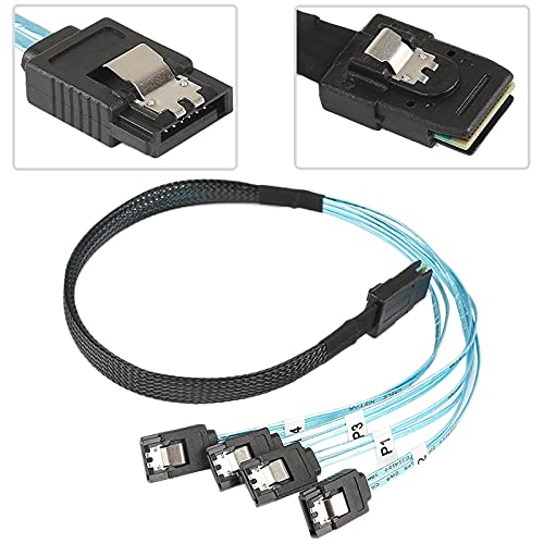 Enhanced MiniSAS SFF8087 標準頭 to 4xSATA up to 6Gb/s Cable (CBSFF8087>SATA*4(1M))
