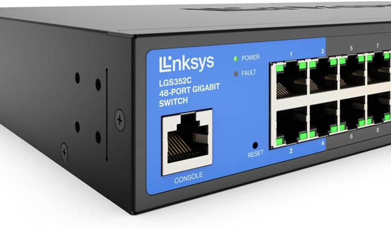 Linksys LGS352C-EU 48-Port Managed Gigabit Ethernet Switch with 4 10G SFP+ Uplinks (5 year)