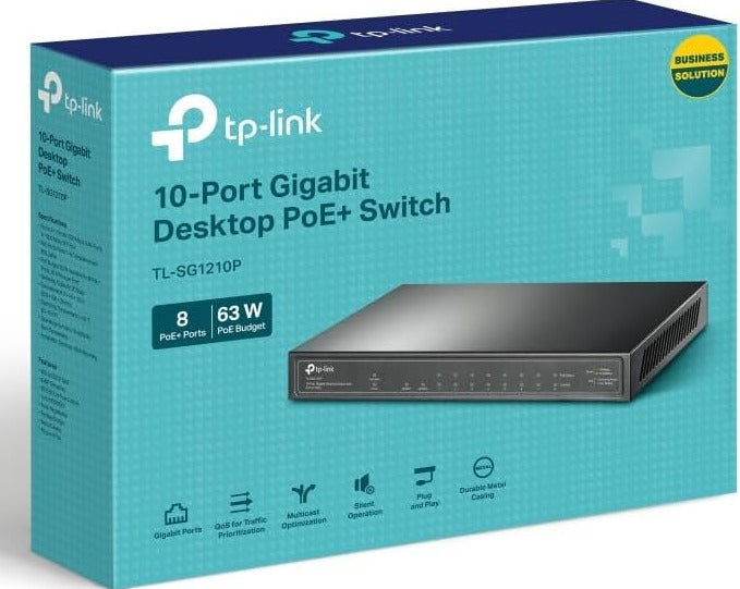 分配器・切替器 TP-Link 10-Port PoE+ Switch TL-SG1210P Amazon | TP-Link 10ポート ギガビット デスクトップ