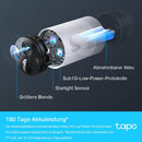 TP-Link Tapo C420S2 4MP/2K QHD Smart Wire-Free Security Starlight CCTV Battery Camera System (2-Camera)