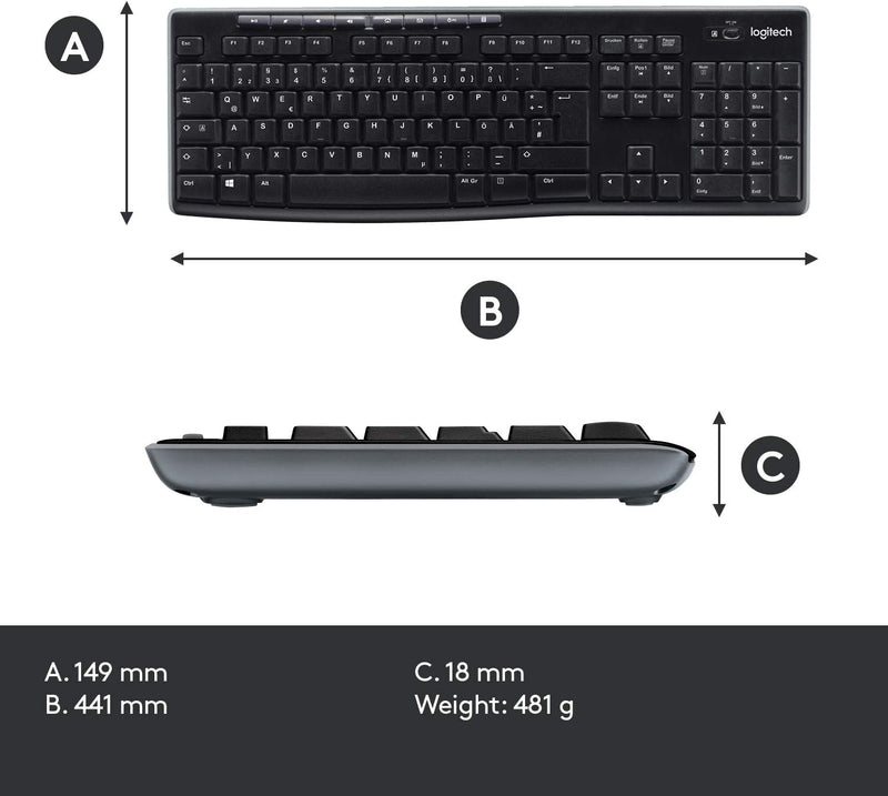 Logitech MK270r Wireless Keyboard and Mouse 無線鍵盤滑鼠組合
