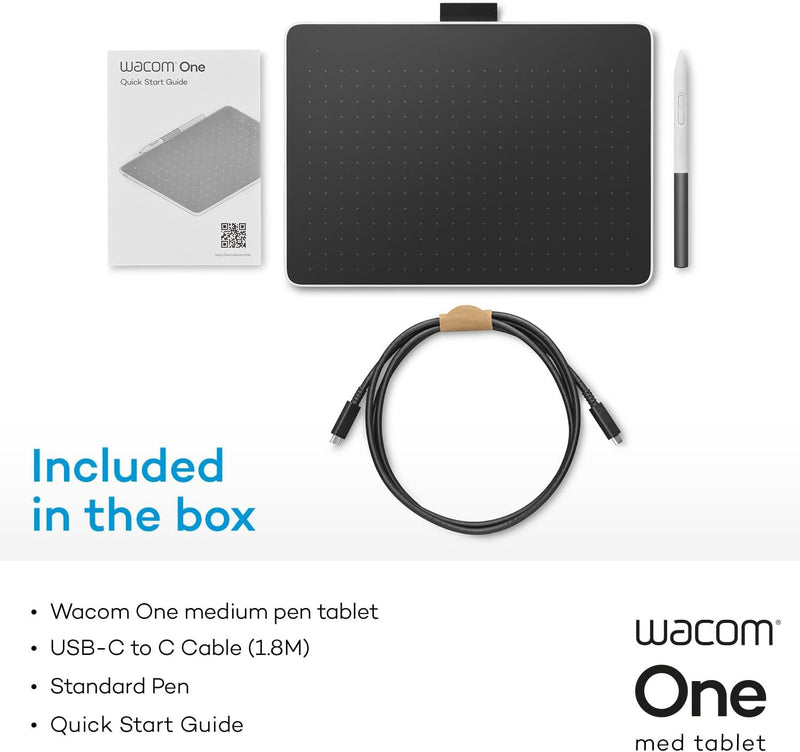 Wacom One M - One Pen Tablet Medium Standard 藍牙數位繪圖板 CTC6110WLW0C