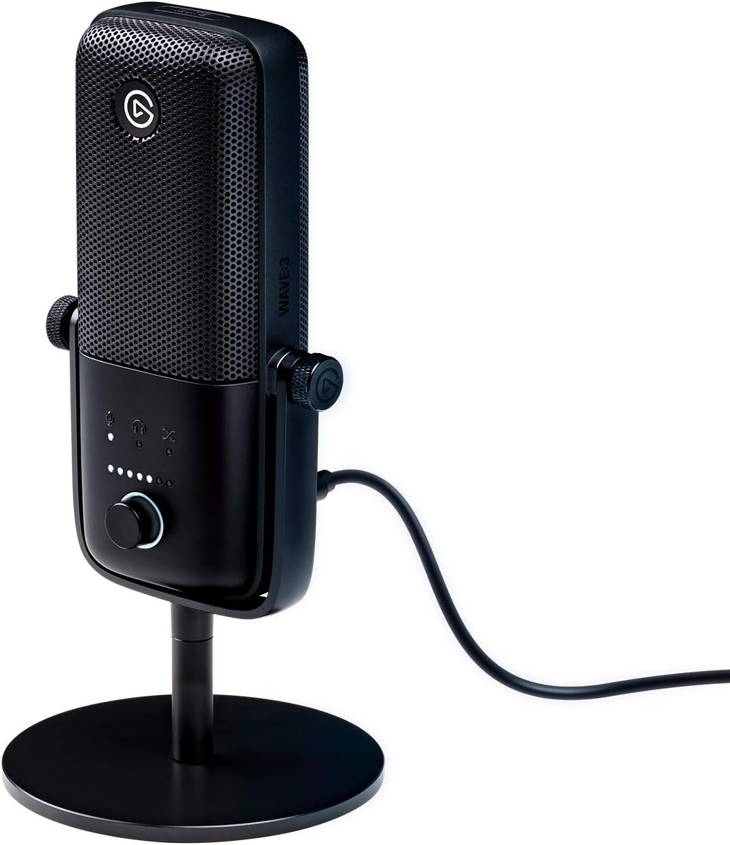 Elgato Wave:3 フルセット Elgato Wave:3 24-bits 96kHz Premium Black 黑色 高級USB電容式麥克風