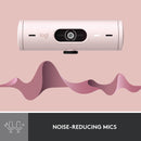 Logitech Brio 500 Full HD 1080p 網路攝影機 - Rose Pink 玫瑰粉色 960-001433 原裝行貨