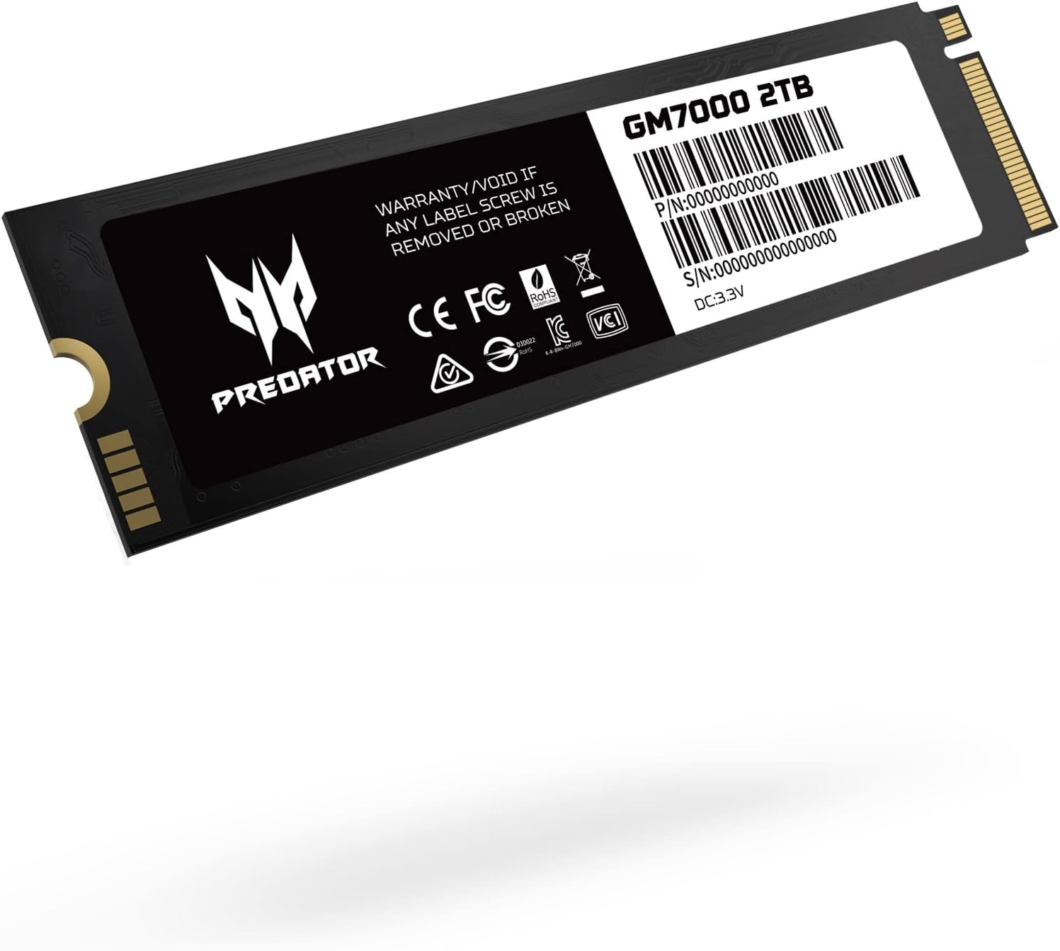 Acer Predator 2TB GM7000 BL.9BWWR.106 M.2 2280 PCIe Gen4 x4 SSD