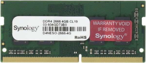Synology 4GB D4NESO-2666-4G DDR4 2666MHz 260-Pin SODIMM Memory EAN: 4711174723669 (RM-4NS264G)