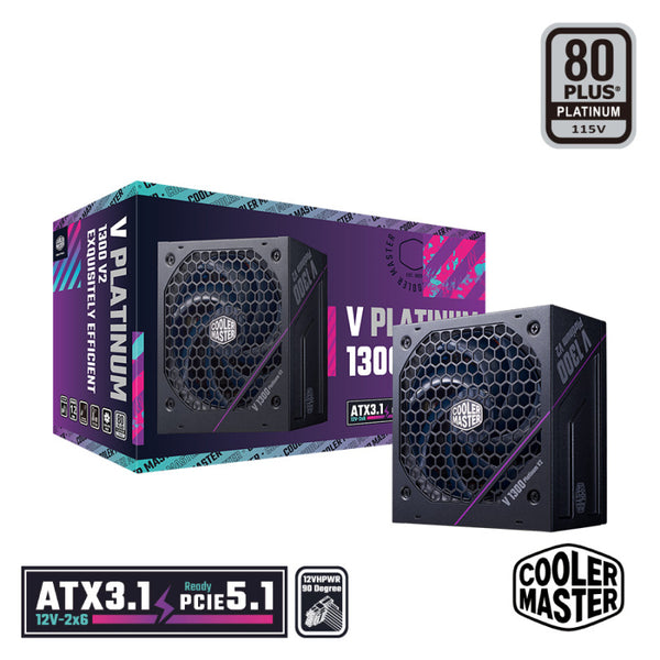 Cooler Master 1300W V1300 V2 ATX 3.1 80Plus Platinum ATX Full Modular Power Supply (MPZ-D002-AFAP-BUK)