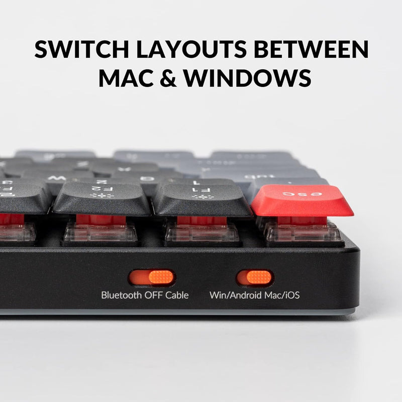 Keychron K3 Pro QMK/VIA Wireless Custom Mechanical Keyboard -Black (Blue) (KC-K3P-H2)