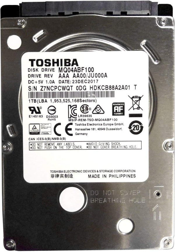 Toshiba 1TB MQ04ABF100 2.5" SATA 5400rpm 128MB Cache HDD