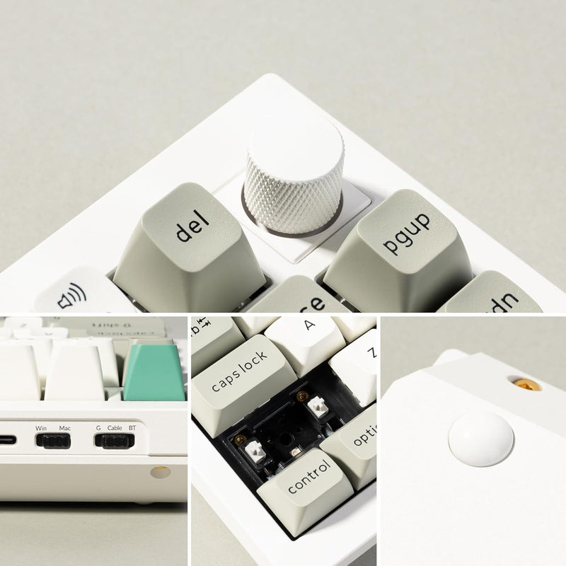 Keychron Q1 Max QMK/VIA Wireless Custom Mechanical Keyboard -Shell White (Brown) (KC-Q1M-P3)