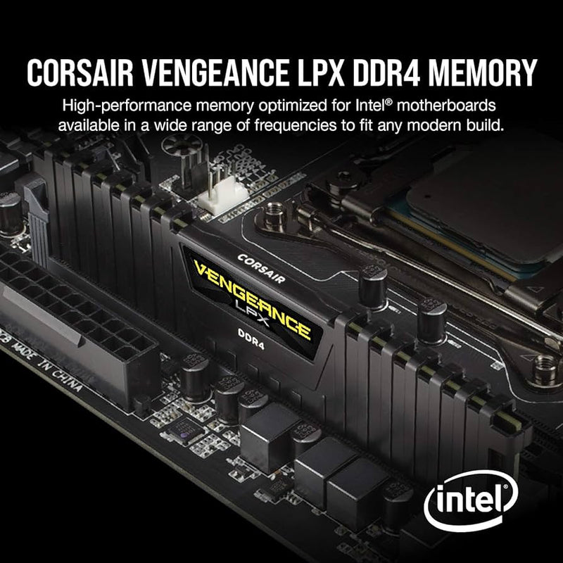 CORSAIR 16GB Kit (2x8GB) VENGEANCE LPX CMK16GX4M2D3600C18 DDR4 3600MHz Memory