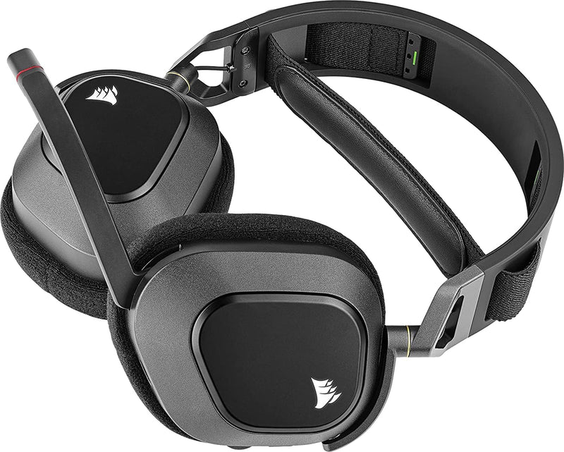 Corsair HS80 RGB WIRELESS Premium Gaming Headset with Spatial Sound Technology - Carbon BlacK CA-9011235-AP