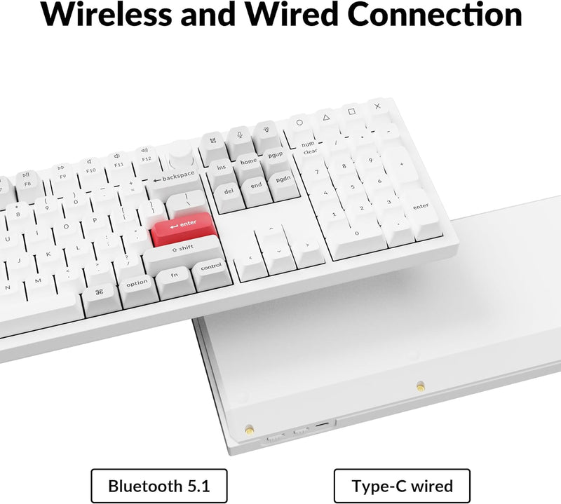 Keychron Q6 Pro QMK/VIA Wireless Custom Mechanical Keyboard -Silver Grey (Red) (KC-Q6P-N1)