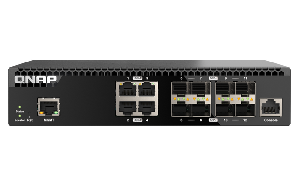 QNAP QSW-M3212R-8S4T 12-Port 10GbE Managed Switch