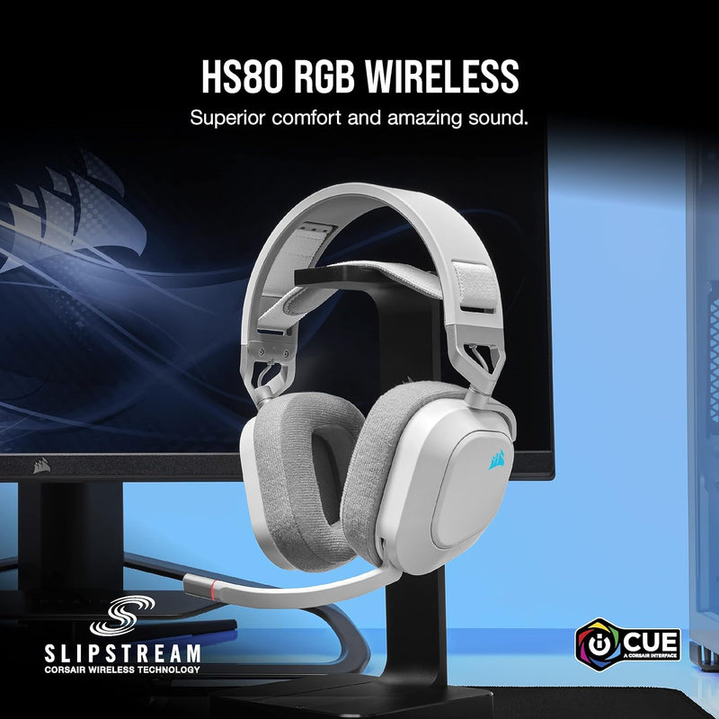 Corsair HS80 RGB USB Wired Gaming Headset — White CA-9011238-AP