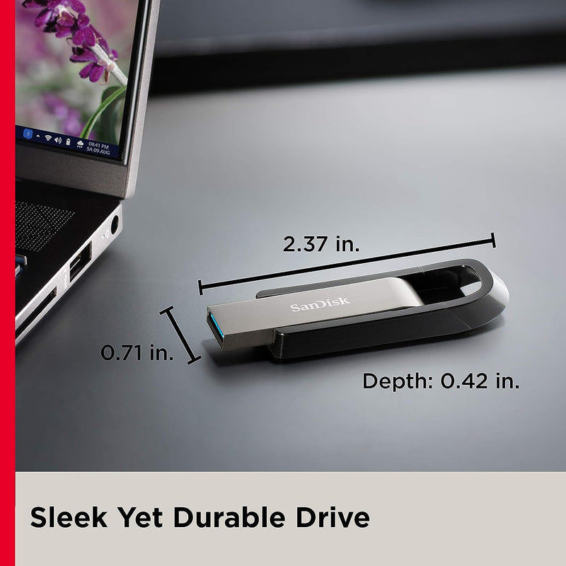 SanDisk 128GB CZ810 Extreme Go USB 3.2 Flash Drive (400R/240W MB/s) SDCZ810-128G-G46 772-4476