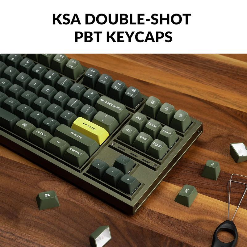 Keychron Q3 Pro QMK/VIA Wireless Custom Mechanical Keyboard -Olive Green (Banana) (KC-Q3P-W4)