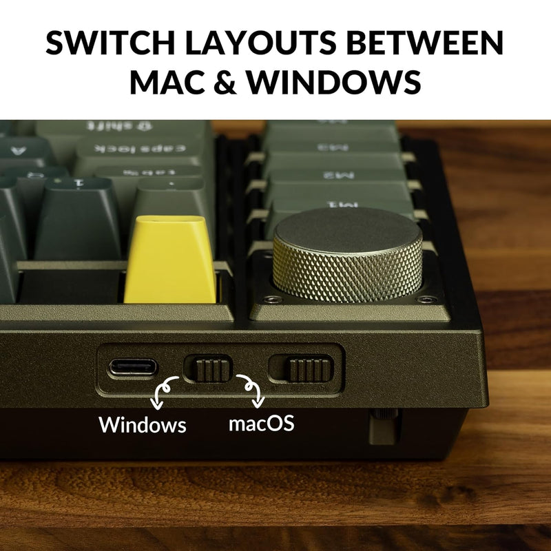 Keychron Q3 Pro QMK/VIA Wireless Custom Mechanical Keyboard -Carbon Black (Banana) (KC-Q3P-M4)