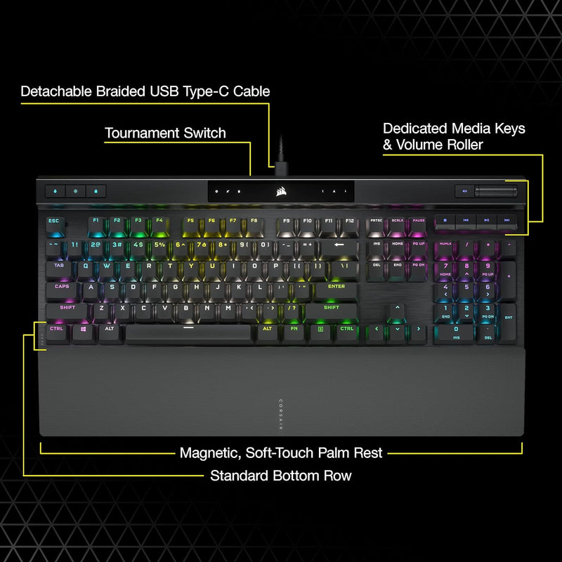【CORSAIR 5月電競產品優惠】Corsair K70 RGB TKL CHAMPION SERIES Mechanical Gaming Keyboard - CHERRY MX Red CH-9119010-NA