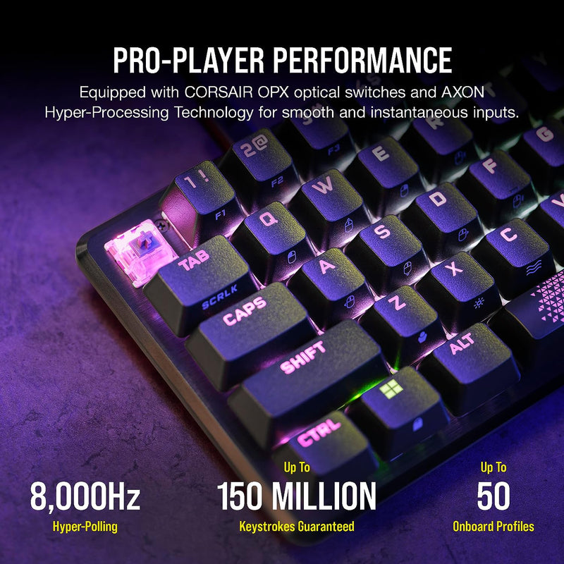 Corsair K65 PRO MINI RGB 65% Optical-Mechanical Gaming Keyboardming Keyboard CH-91A401A-NA