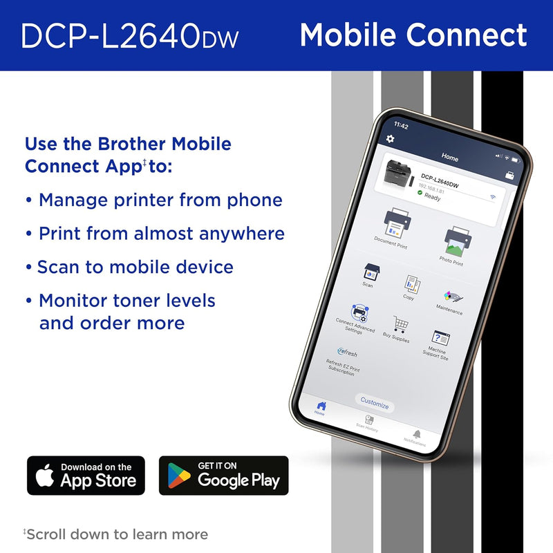 Brother DCP-L2640DW 4合1黑白無線雙面鐳射打印機