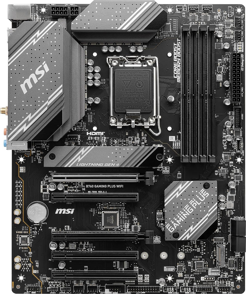 MSI B760 GAMING PLUS WIFI DDR5,LGA 1700 ATX Motherboard