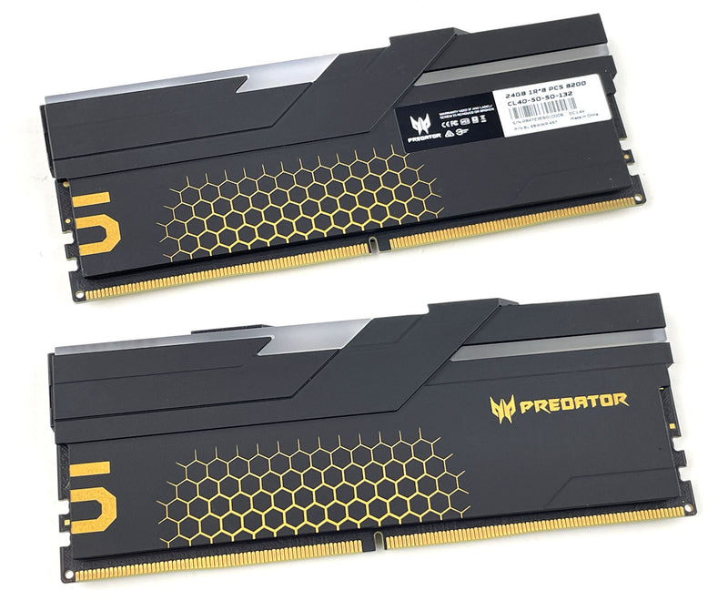 Acer 48GB Kit (2x24GB) Predator HERMES RGB Black 黑色 BL.9BWWR.457 CL40 DDR5 8200MHz Memory